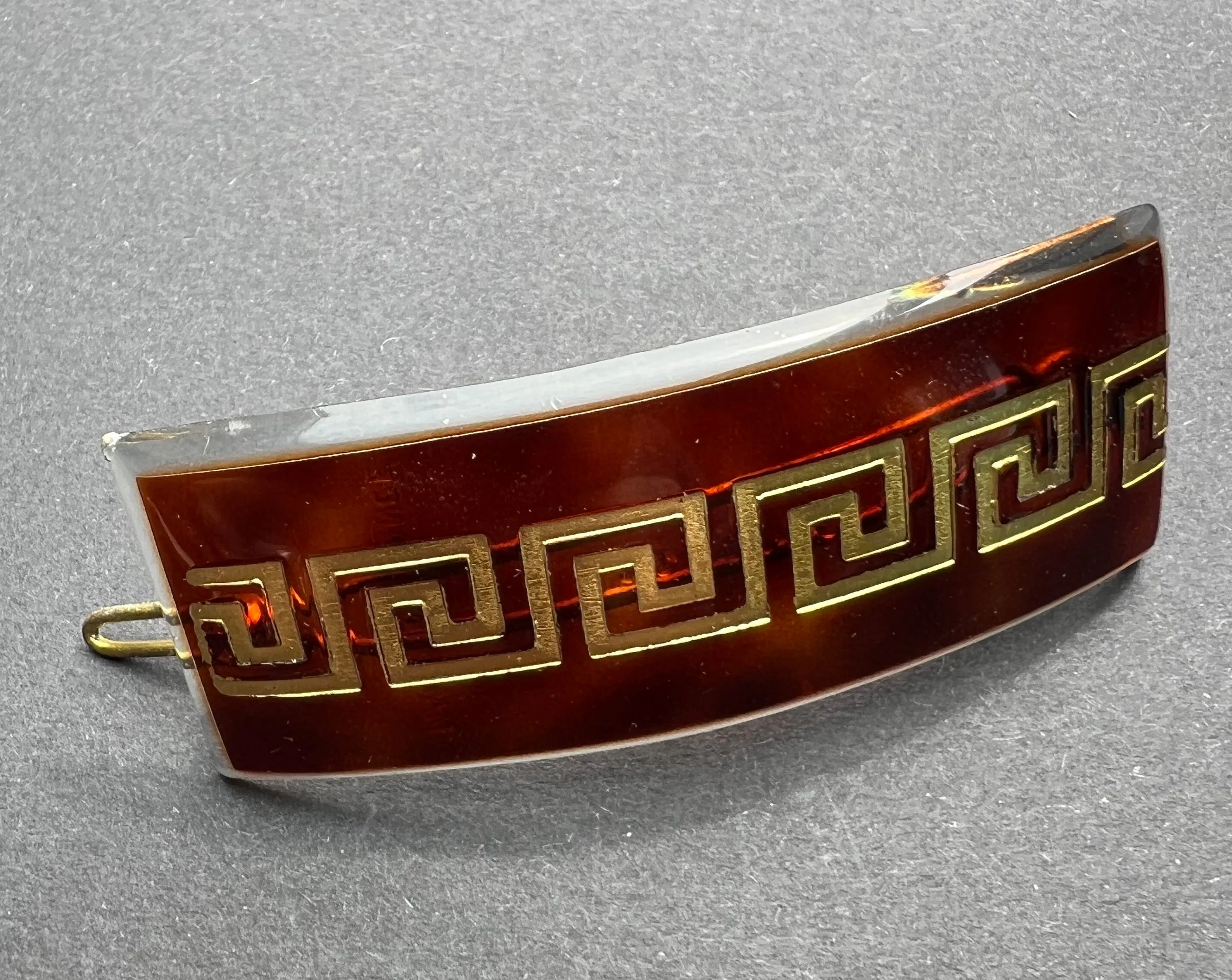 French 1950s Chic Tortoiseshell Lucite Hair Clip