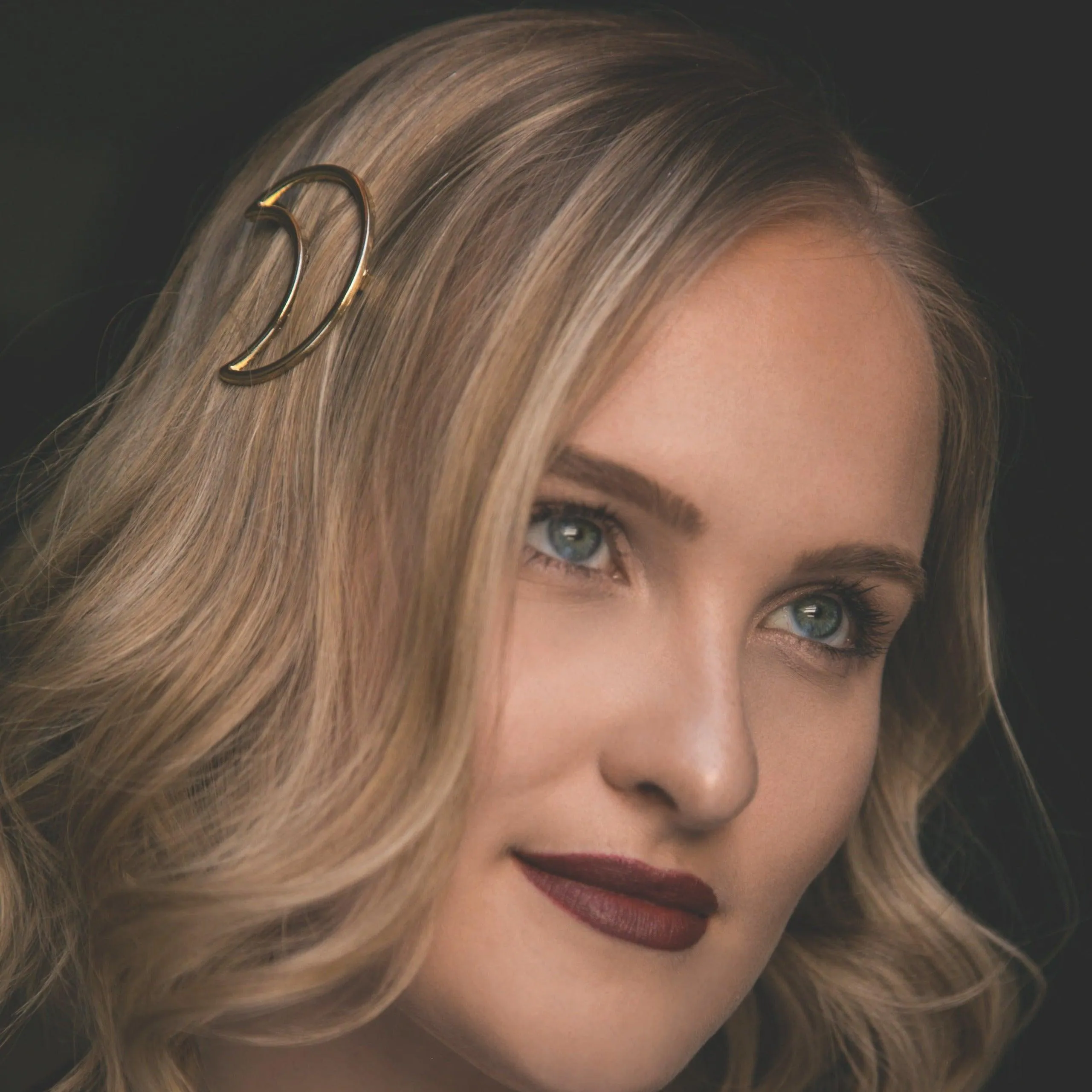 Freya Gold Moon Hair Clip