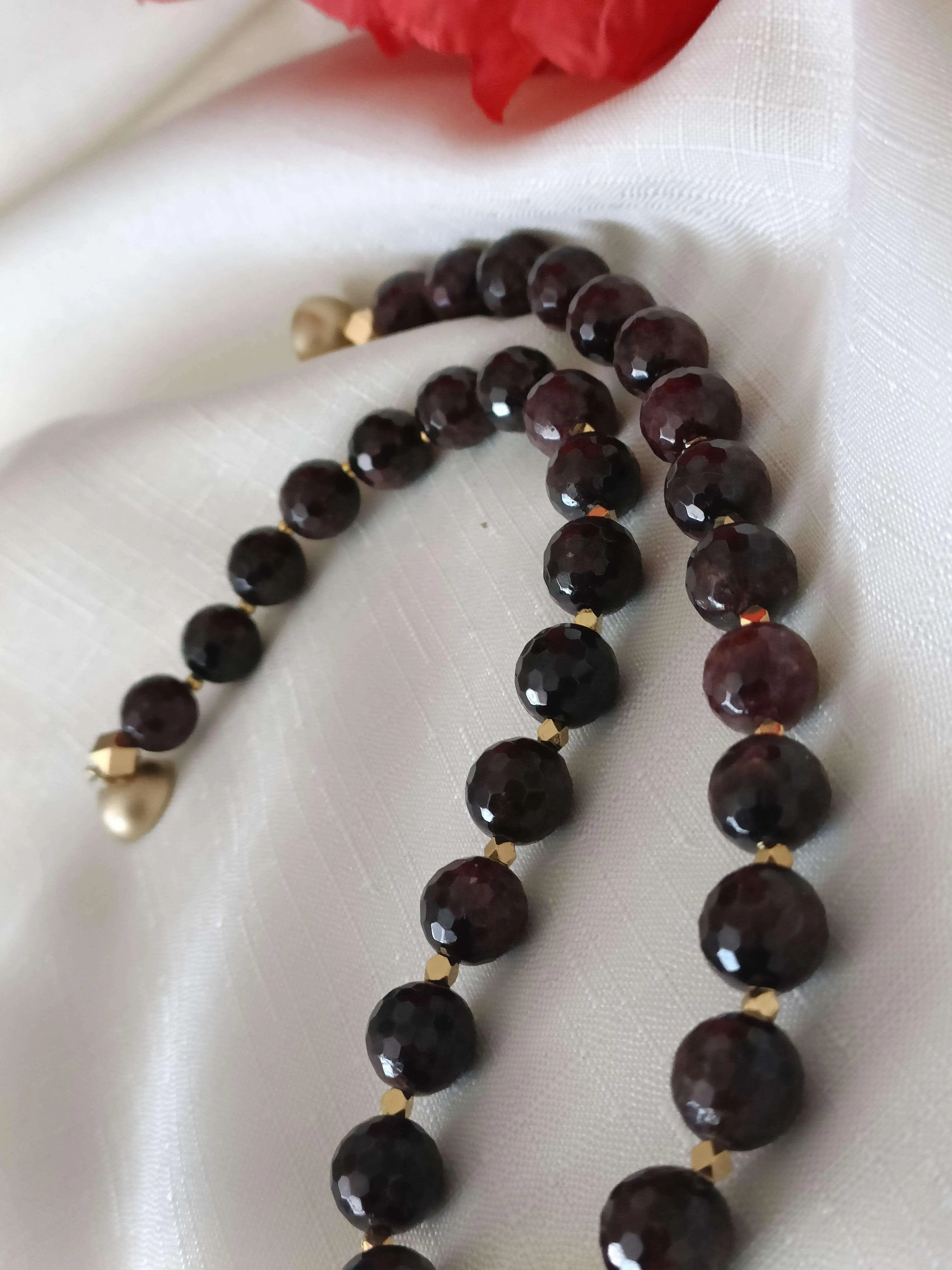 Garnet Gemstone Necklace Set