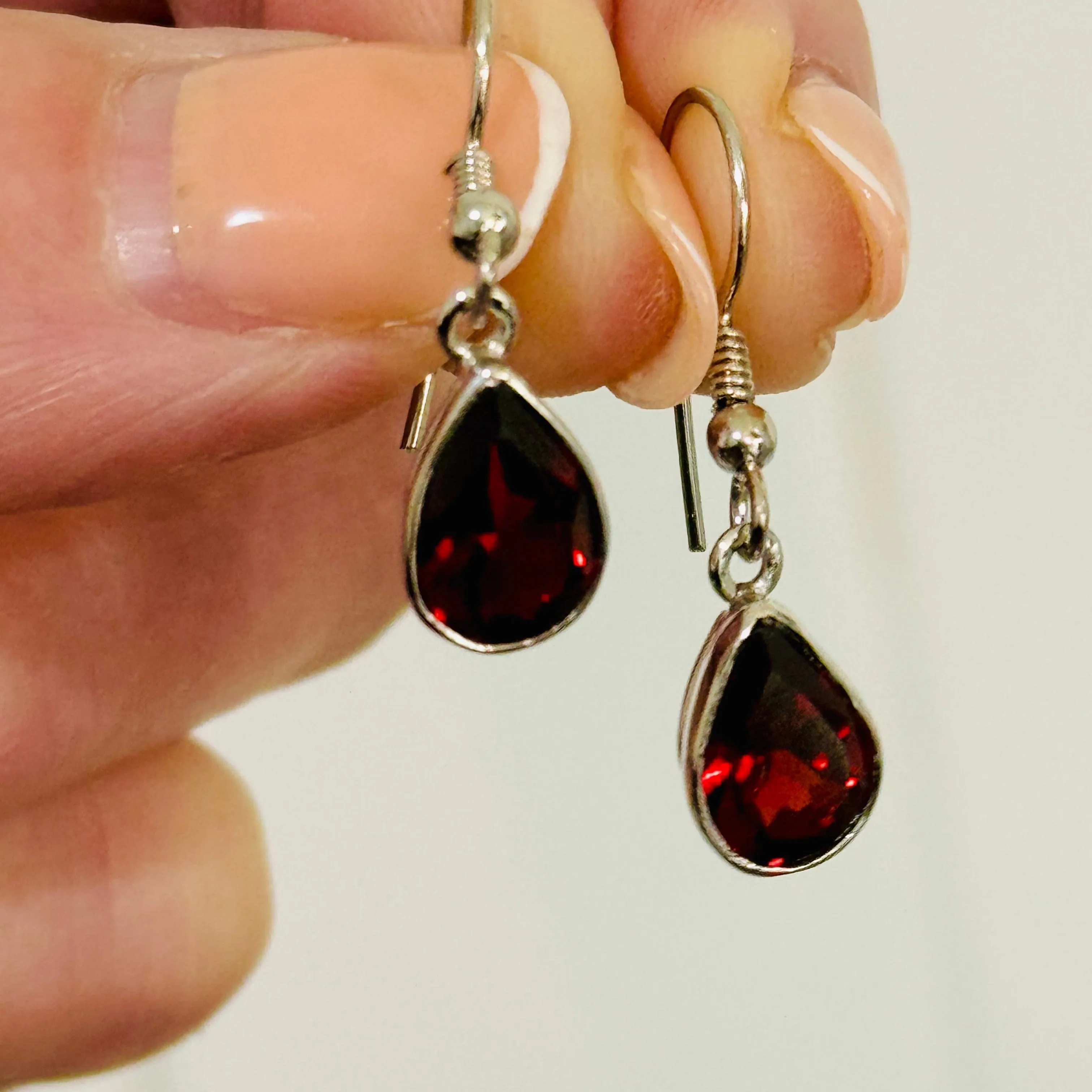 Garnet Glimmer Gemstone Earrings