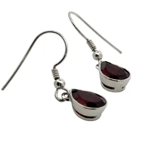 Garnet Glimmer Gemstone Earrings