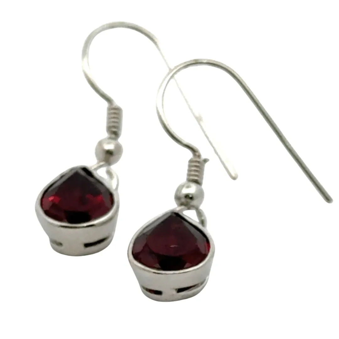 Garnet Glimmer Gemstone Earrings