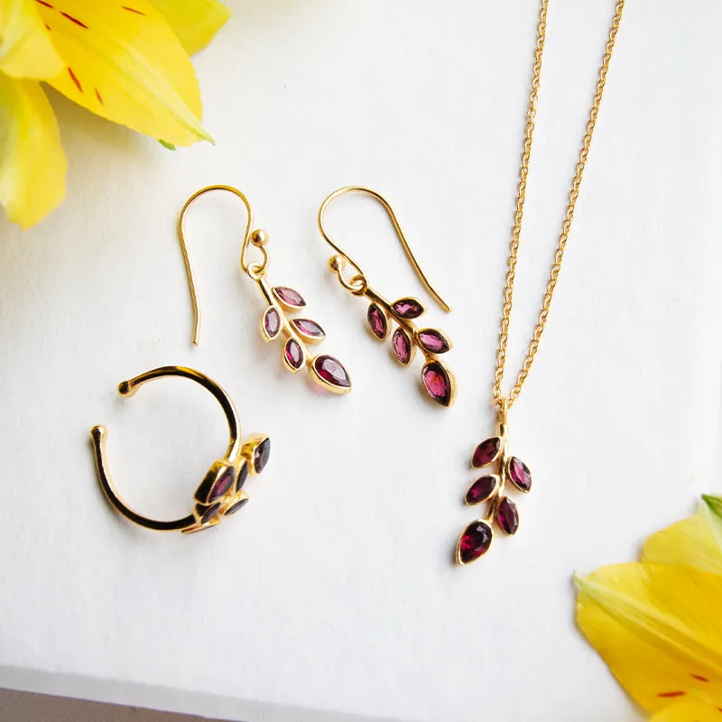 Garnet Vine Necklace