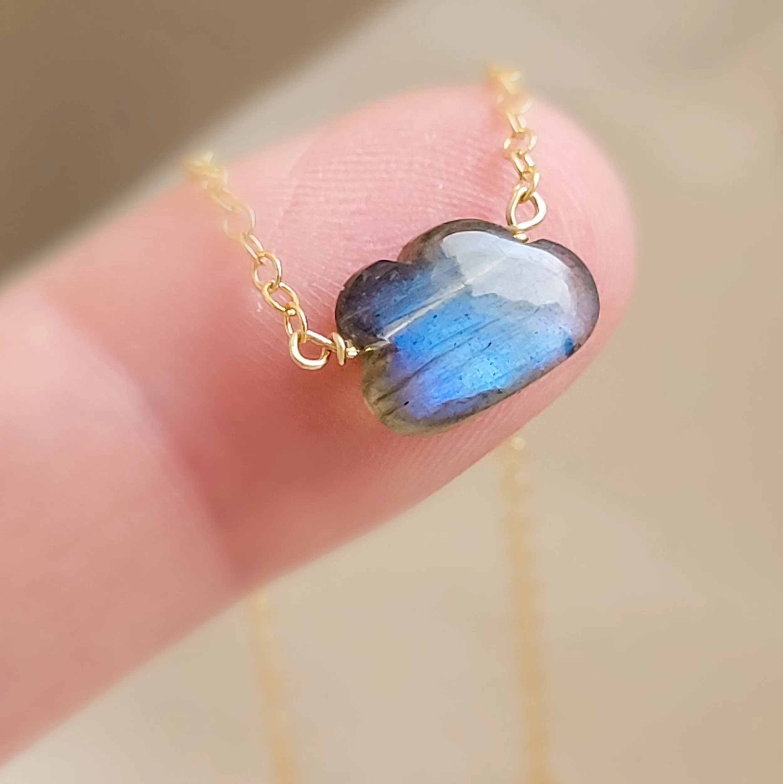 Gemstone Cloud Necklace