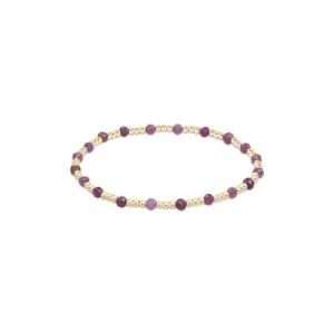 gemstone gold sincerity pattern 3mm bead bracelet - ruby by enewton