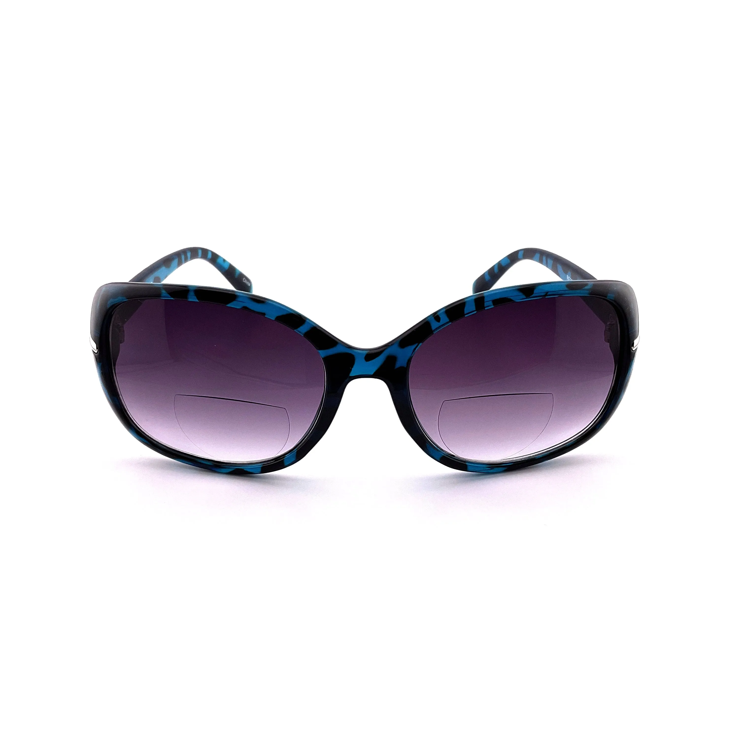 Glam Ladies Large Lens Leopard Print Bifocal Reading Sunglasses