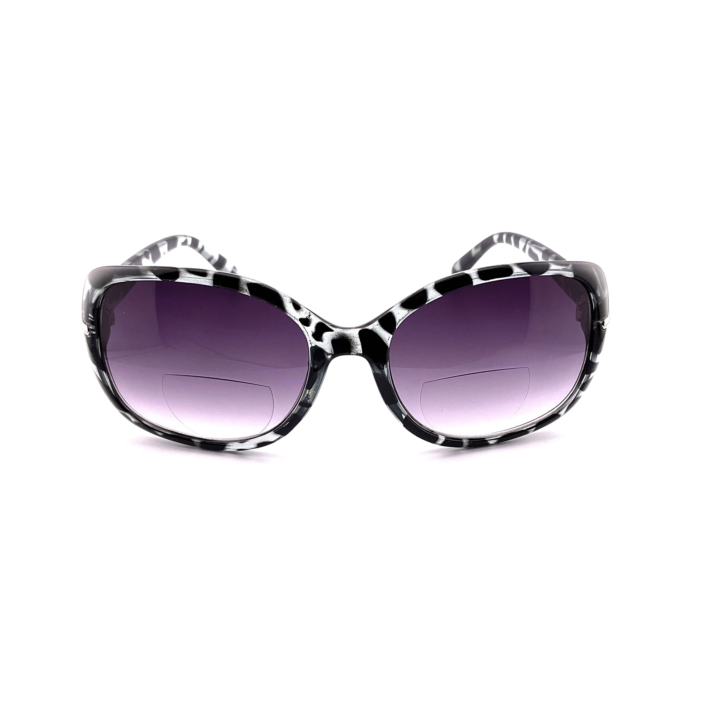 Glam Ladies Large Lens Leopard Print Bifocal Reading Sunglasses