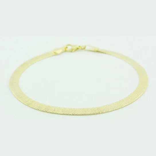 Gold Filled Herringbone 7.5 Inch Bracelet