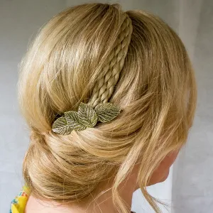 Gold Hair Clip Leaf Gold Hair Barrette