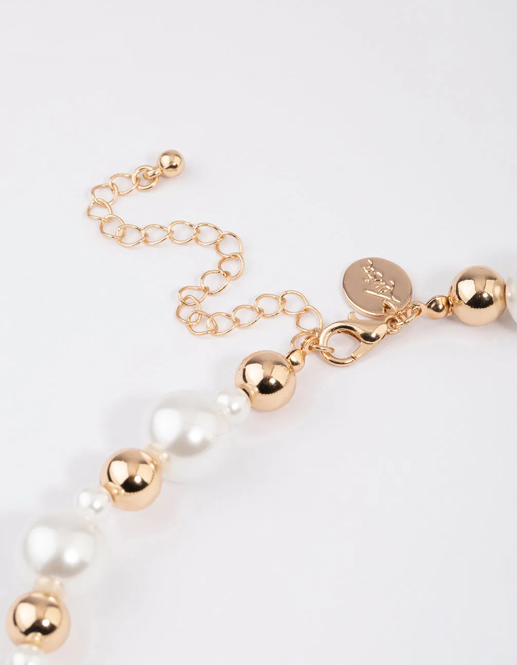 Gold Pearl Round Jewellery Set