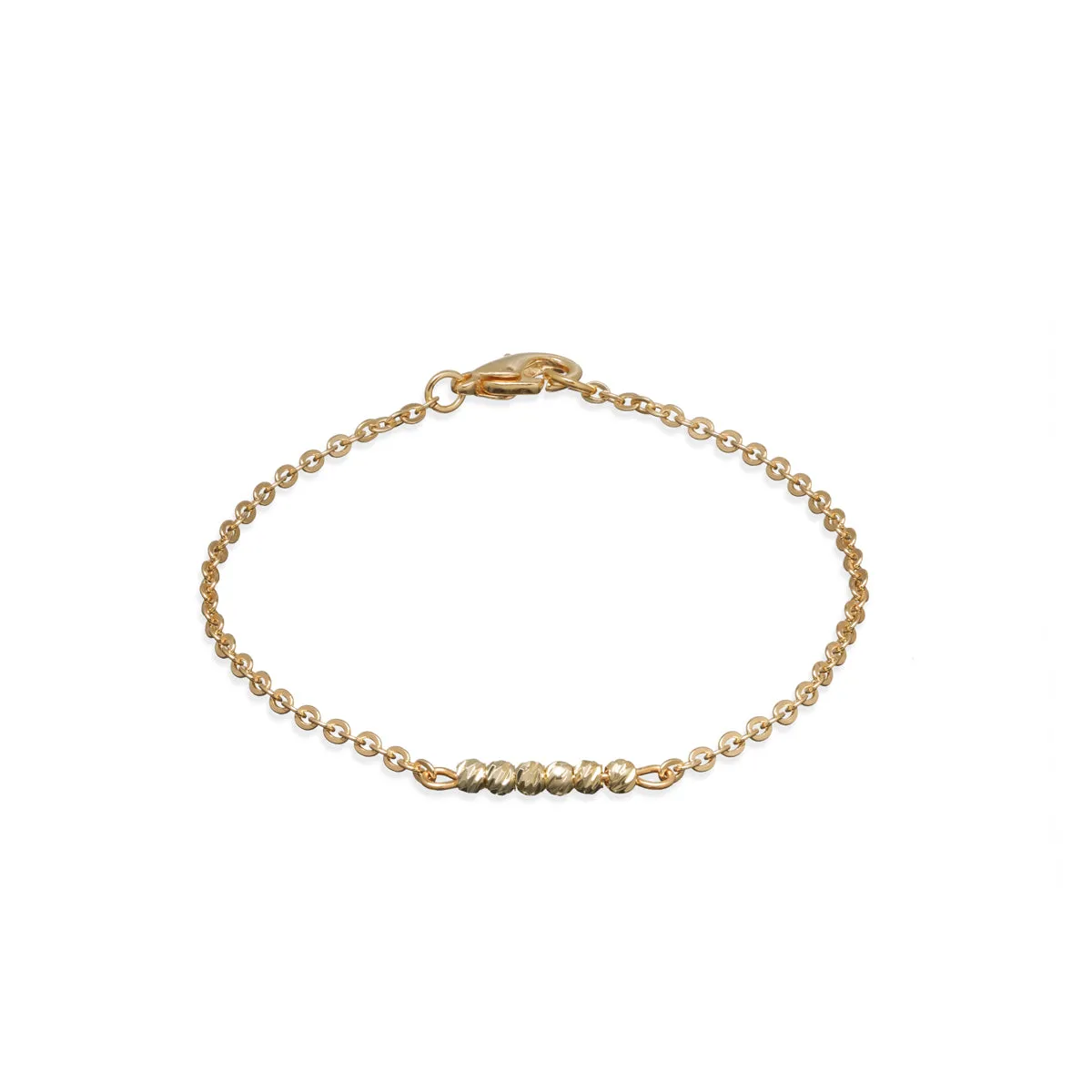 Gold Plated Bead Chain Bracelet