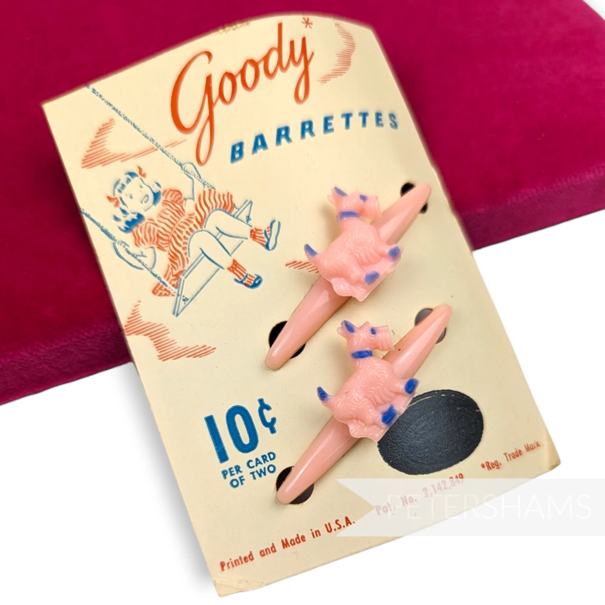 'Goody' 1950/60's Pair of Hair Barrettes - Scottie Dogs