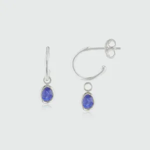 Hampton Sapphire & Silver Interchangeable Gemstone Earrings