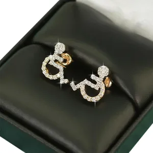 Handicap Diamond Earrings .41cttw 10K Yellow Gold