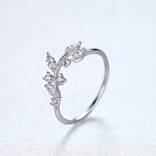 Handmade Olive Leaf Rings for Women Exquisite Adjustable Ring