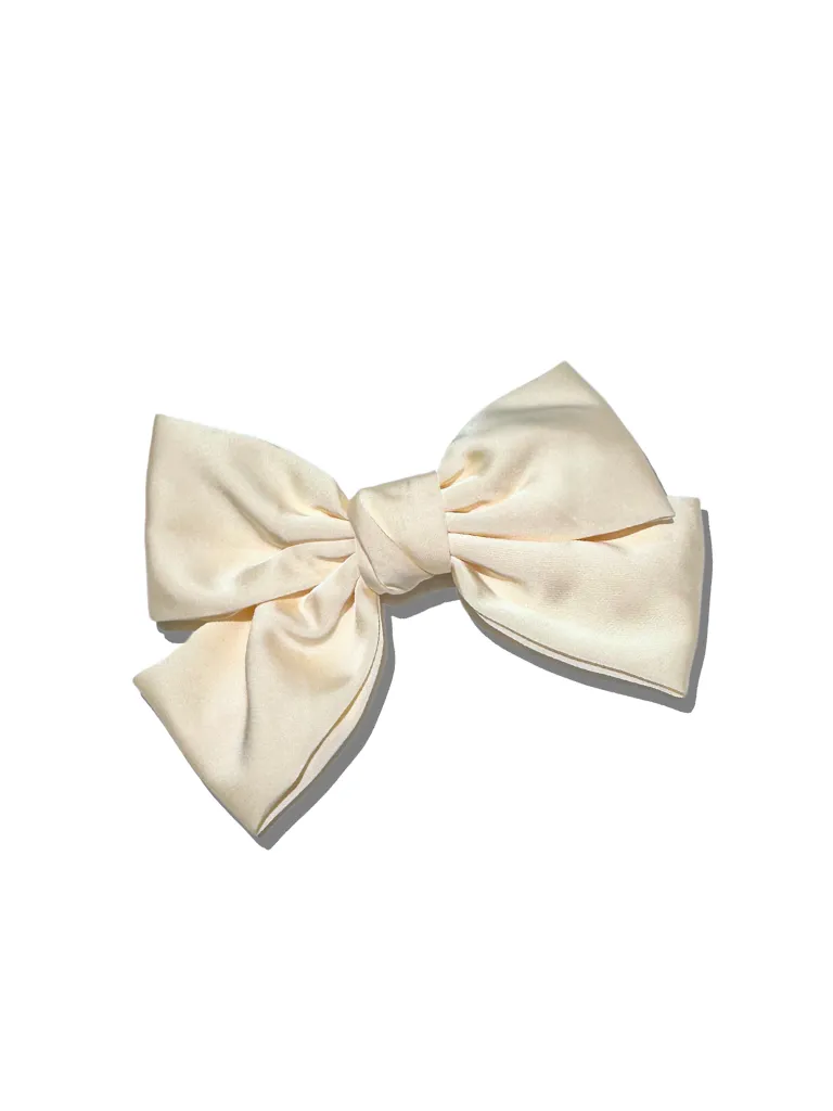 Handmade Perfect Satin Hair Bow Barrette