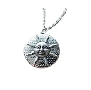 Handmade Silver Sun Locket Necklace