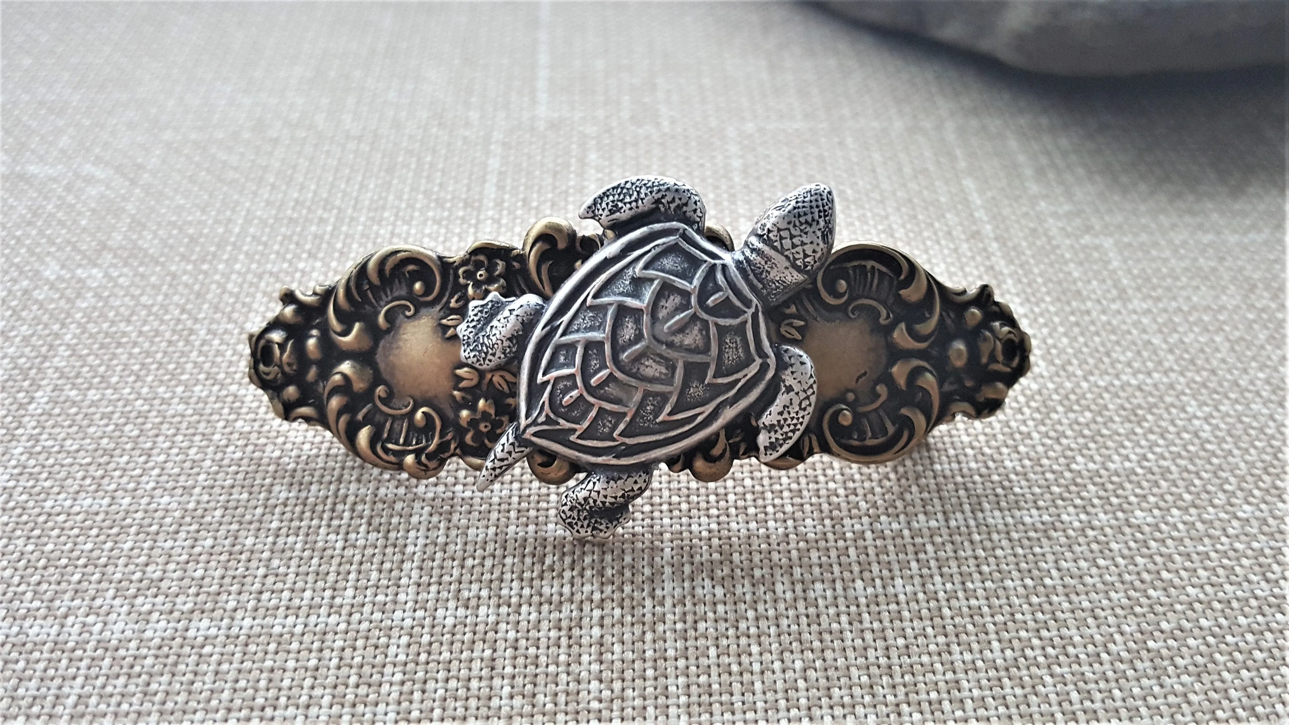 Handmade Turtle Hair Clip Barrette