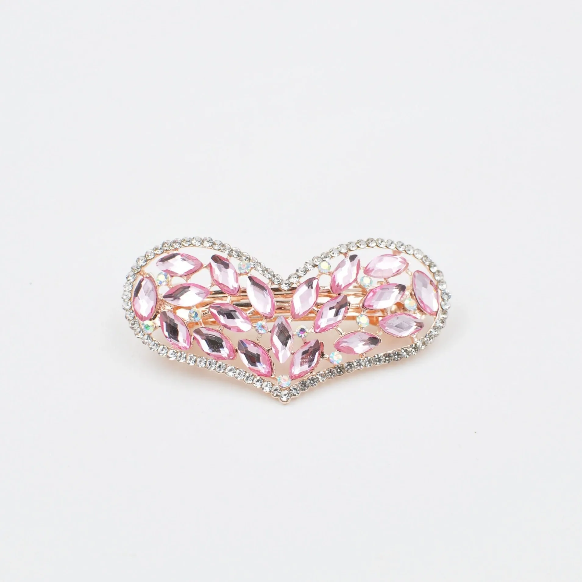 Heart Hair Clip in Crystal