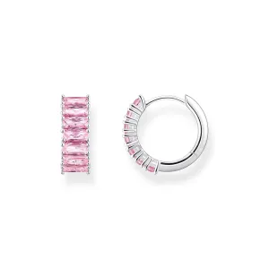 Heritage Pink Wide Baguette Earrings