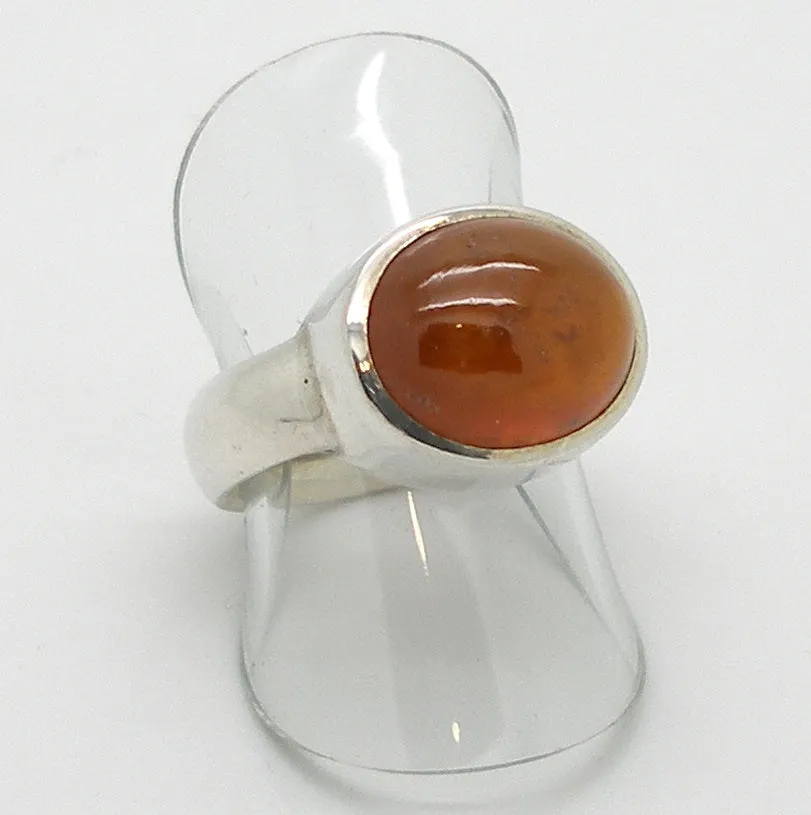 Hessonite Garnet Ring, 925 silver,  pb5