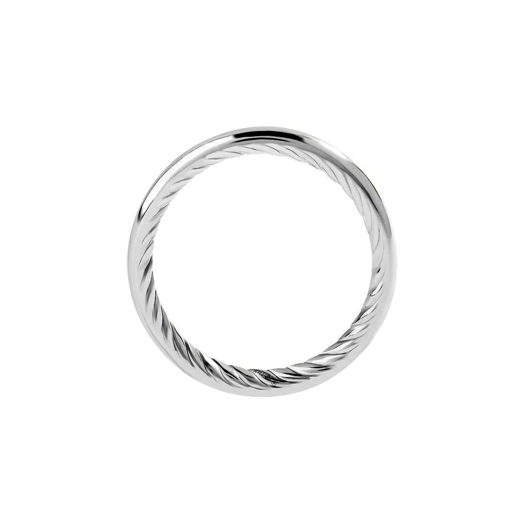 Inner Twist Ring in Silver