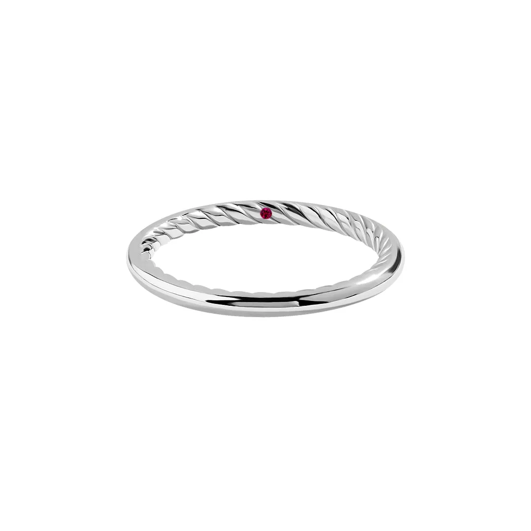 Inner Twist Ring in Silver