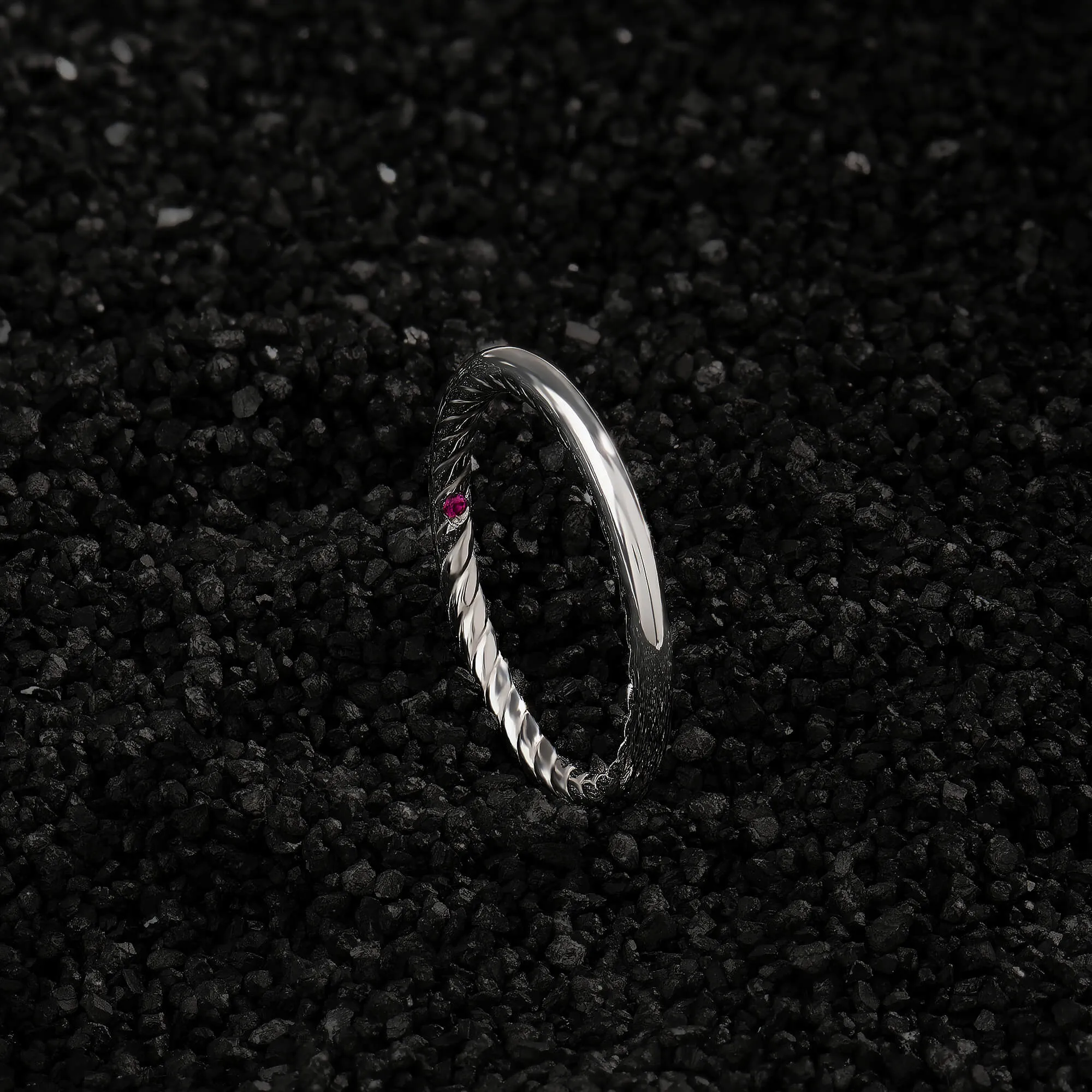 Inner Twist Ring in Silver