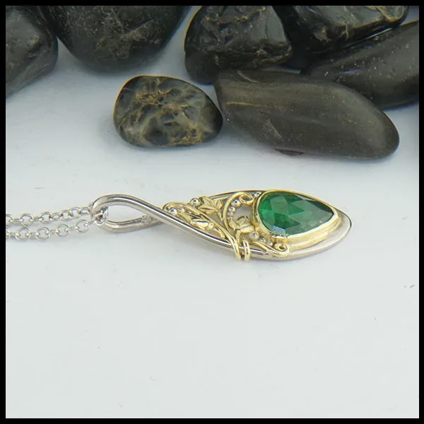 Ivy and Tsavorite Custom Pendant