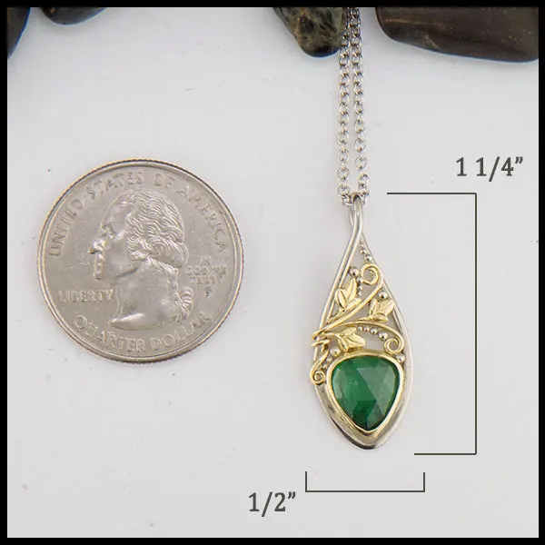 Ivy and Tsavorite Custom Pendant