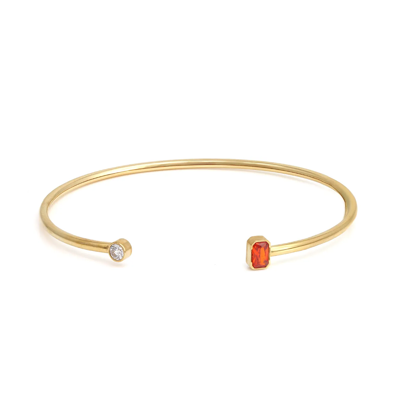 January Garnet Birthstone Gift Set - Yellow Gold