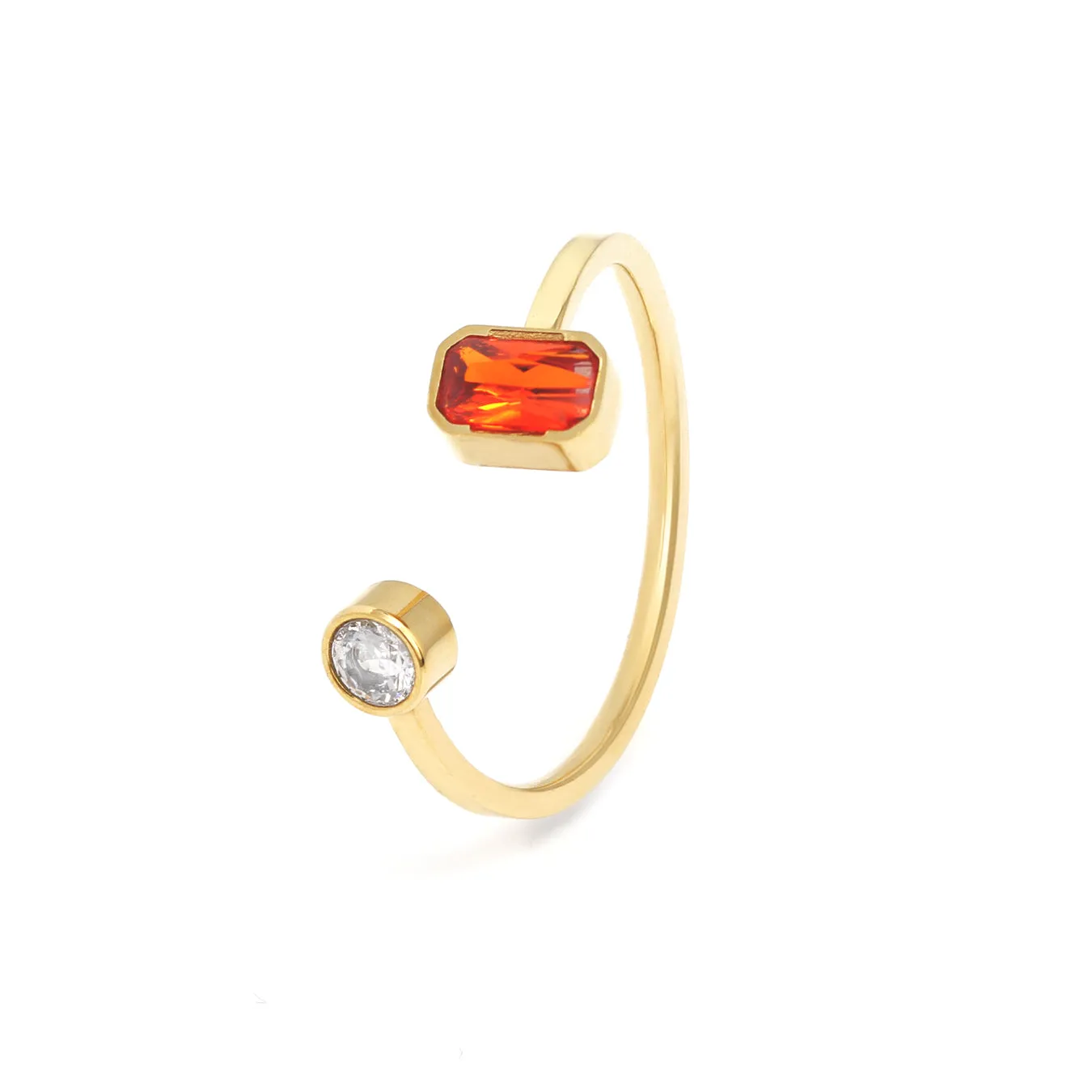 January Garnet Birthstone Gift Set - Yellow Gold