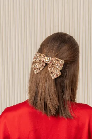 Jeweled Bow Barrette