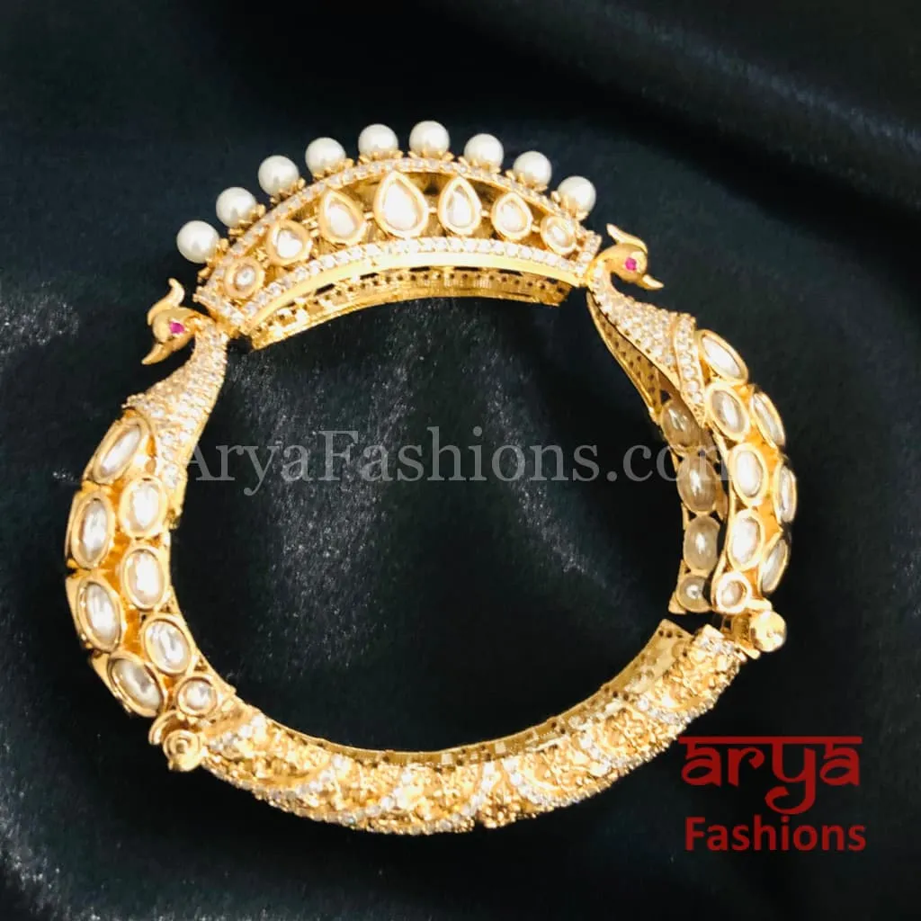 Jodha CZ Kundan Jadau Openable Bracelet/ Jaipuri Kundan CZ Rajwadi Designer Bracelet