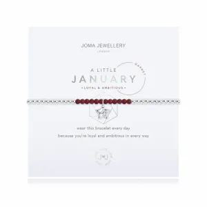 Joma Jewellery Bracelet - a little BIRTHSTONE JANUARY GARNET