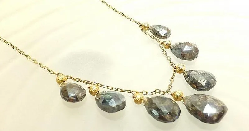 Labradorite and Gold Necklace