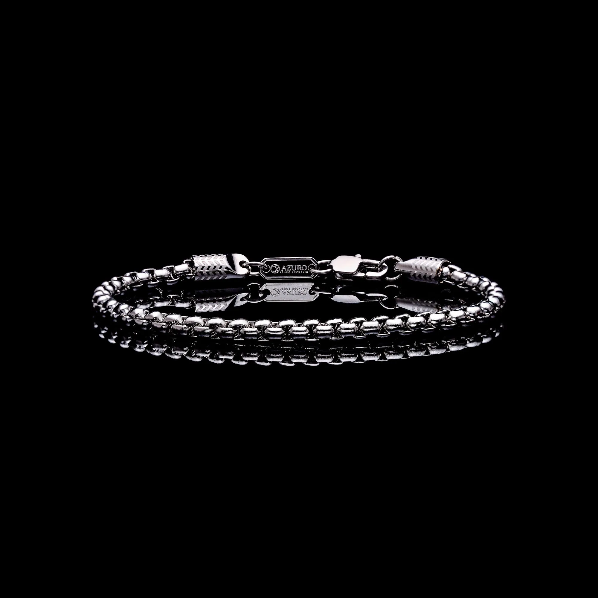 Laurel Box Chain Bracelet | Silver Color