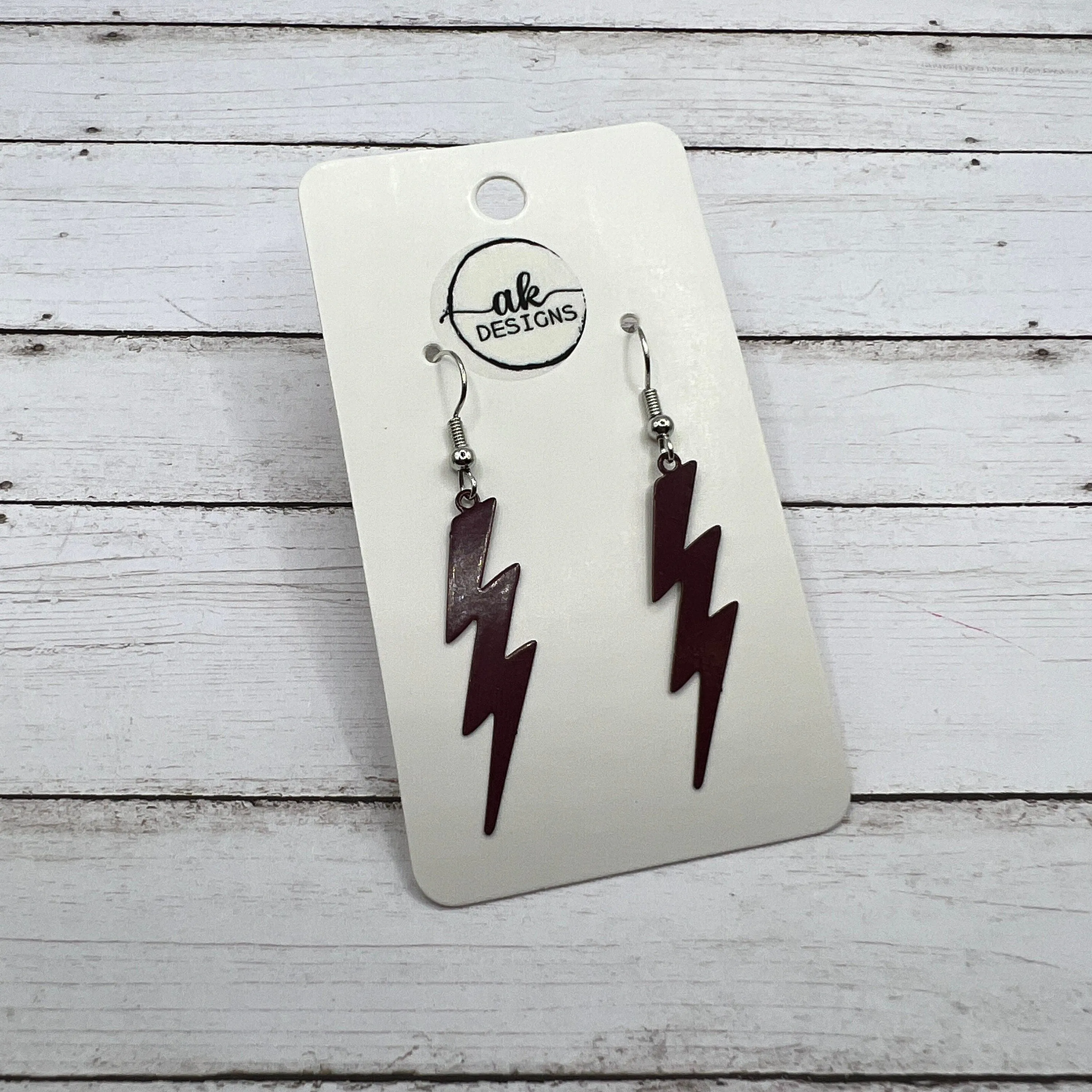 Lightning Bolt Thunder Lightweight Copper Earrings, Hypoallergenic