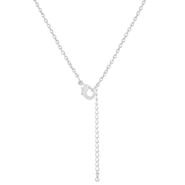 Lori Aqua Lariat Necklace