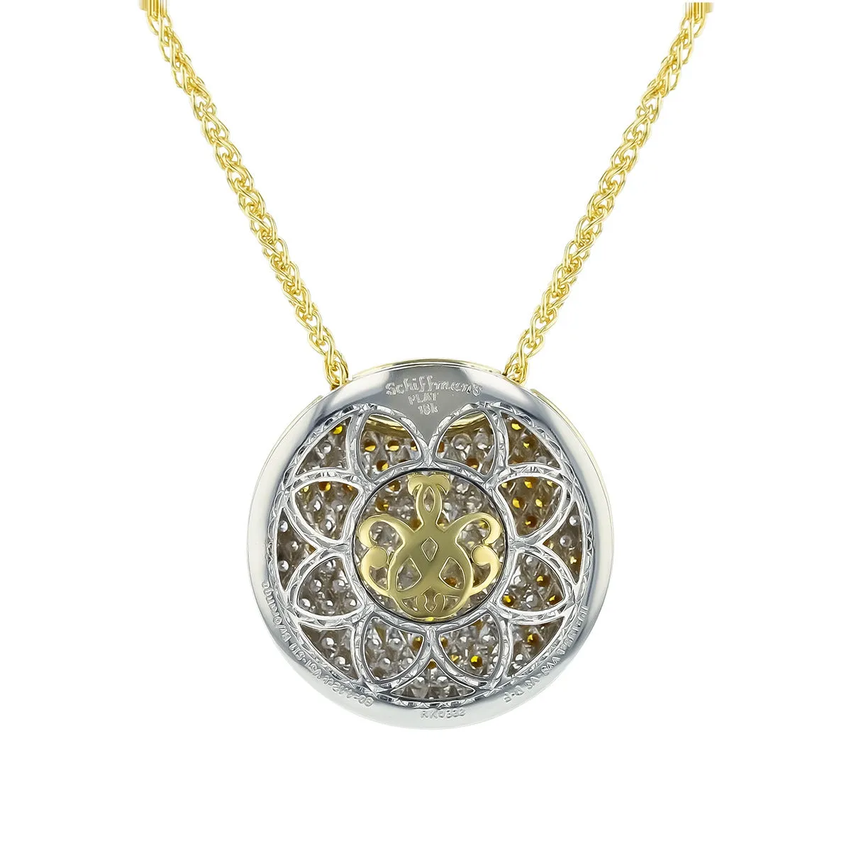 Lunar Landscape Diamond Pendant Necklace