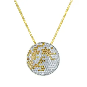 Lunar Landscape Diamond Pendant Necklace