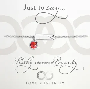 LXI Birthstone Bracelet Ruby/July