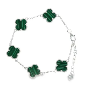 M204 Green Flower Bracelet