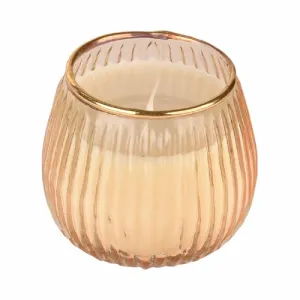 MbyM Sandalwood Votive Glass Single Wicked Soy Wax Candle (Amber)