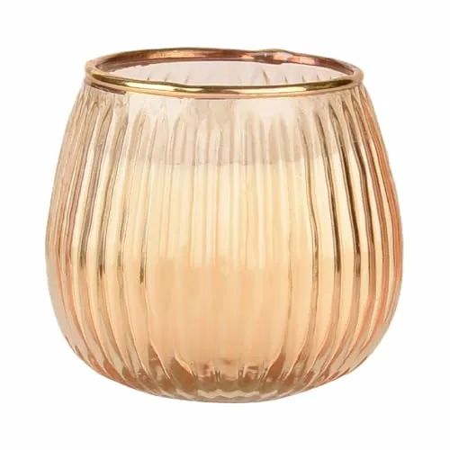 MbyM Sandalwood Votive Glass Single Wicked Soy Wax Candle (Amber)