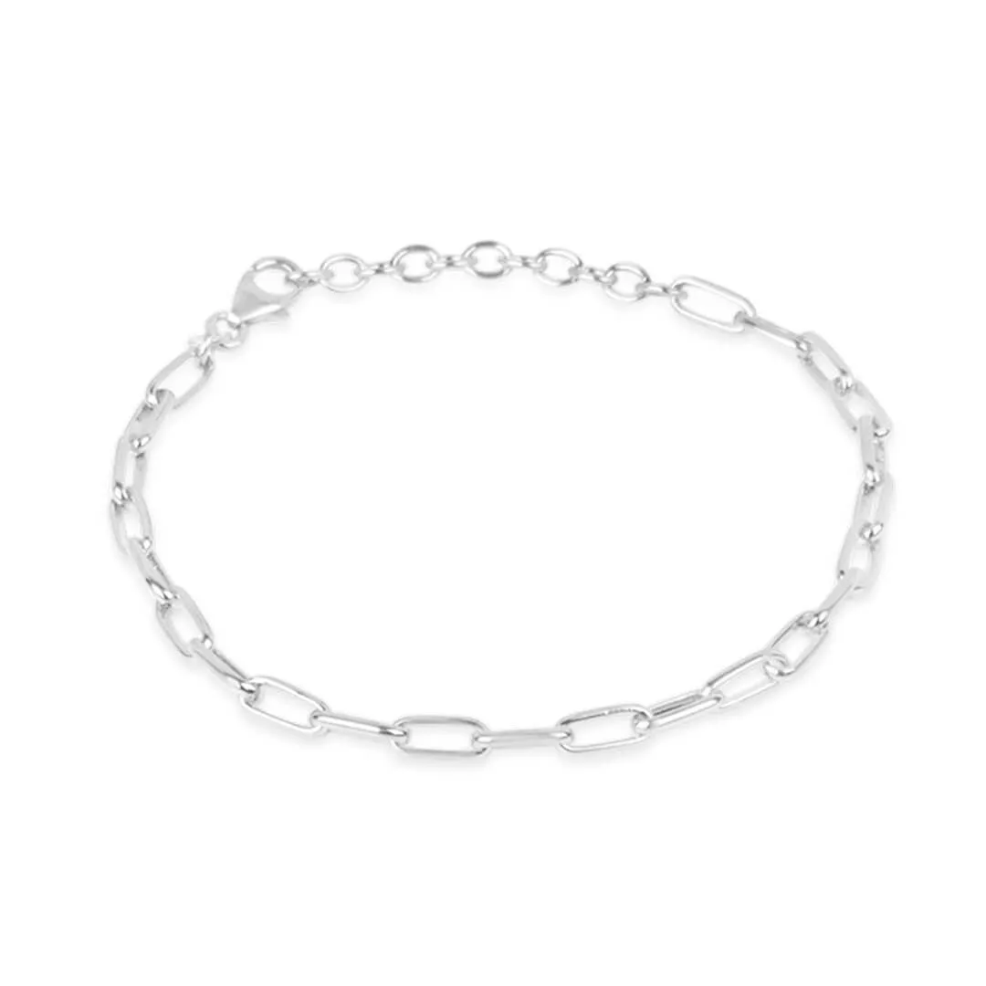 Men's Paperclip Chain Bracelet | Silver