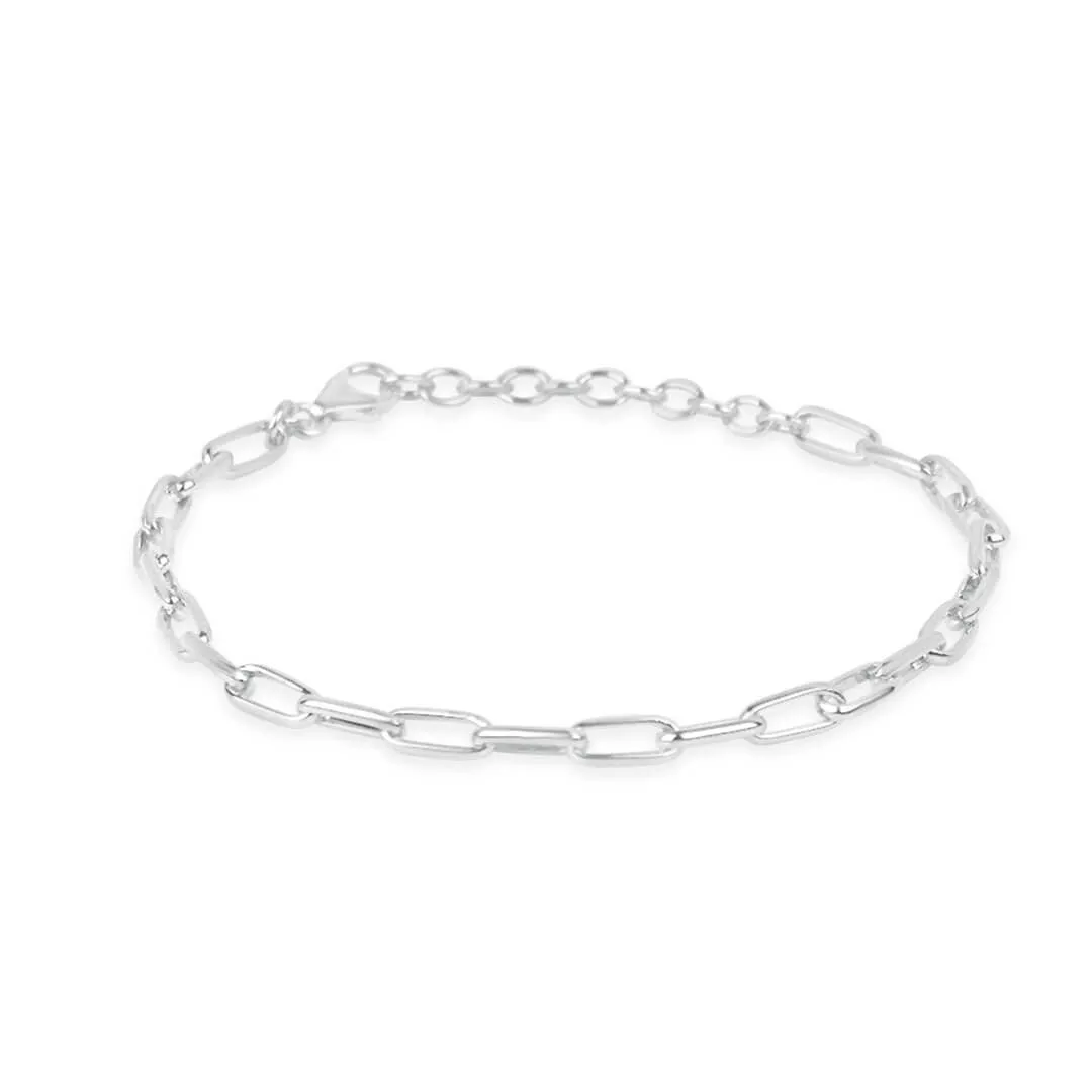 Men's Paperclip Chain Bracelet | Silver