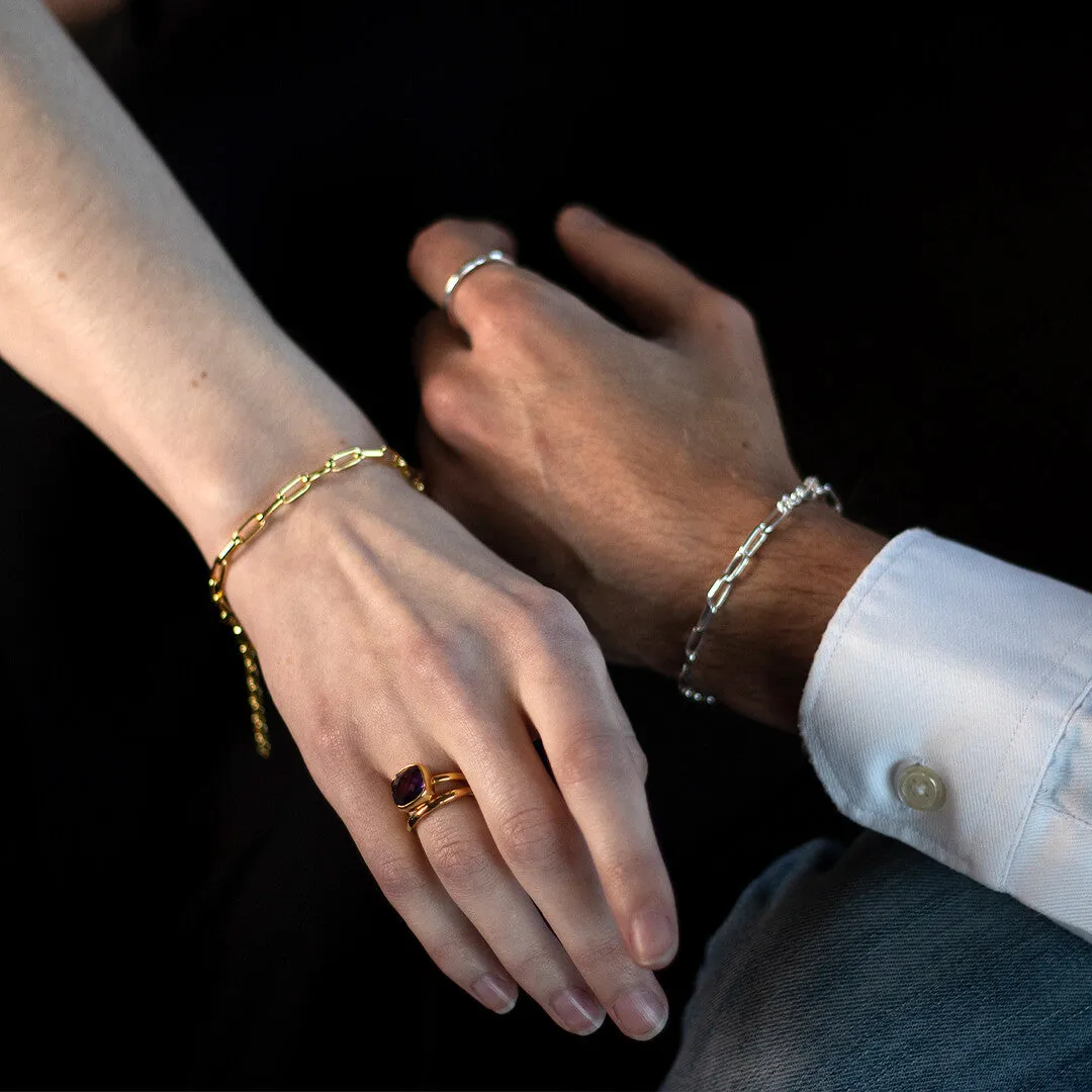 Men's Paperclip Chain Bracelet | Silver