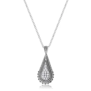 Meri Vintage CZ Tear Drop Pendant | 0.5ct