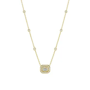 Mid Emerald-Cut Art Deco Necklace